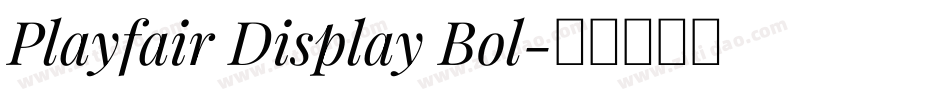 Playfair Display Bol字体转换